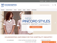 Tablet Screenshot of housekeepinguniforms.com